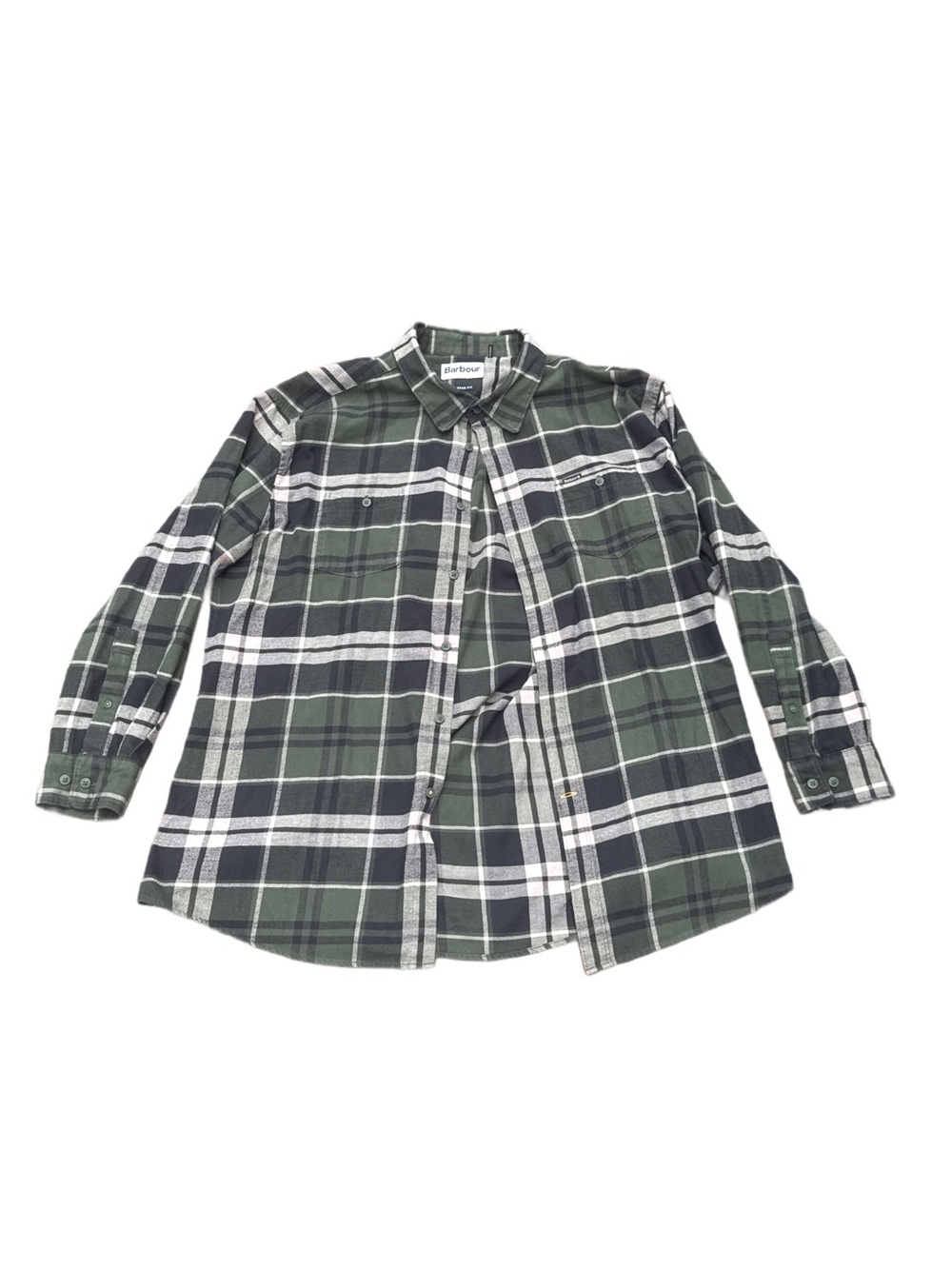 Barbour XL Tailored Fit Flannel Long sleeve Green